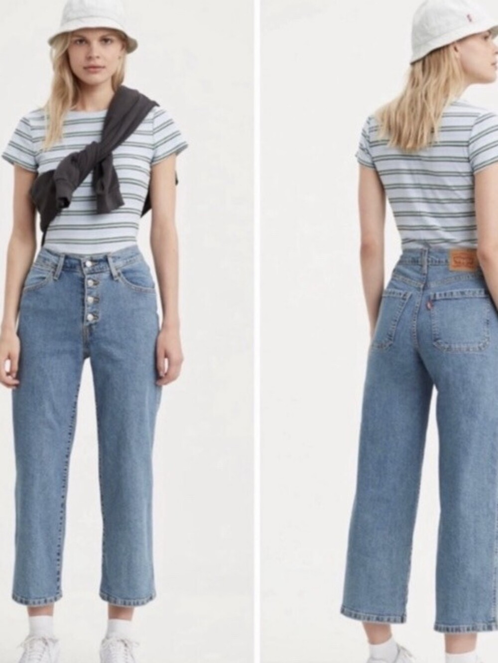 Levi Mile-High Cropped Wide Leg Pants